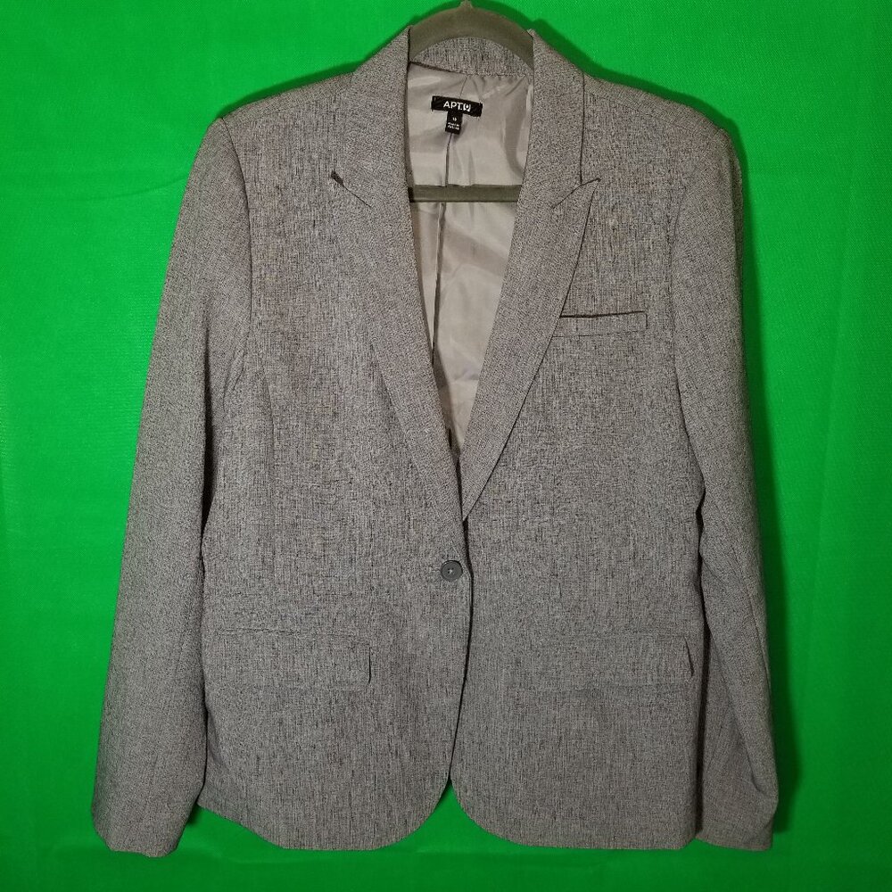 Apt 9 Women’s Blazer Size 16 Gray Jacket Career Workwear Business Wedding